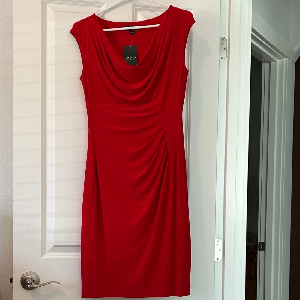 Ralph Lauren Red Midi Dress
